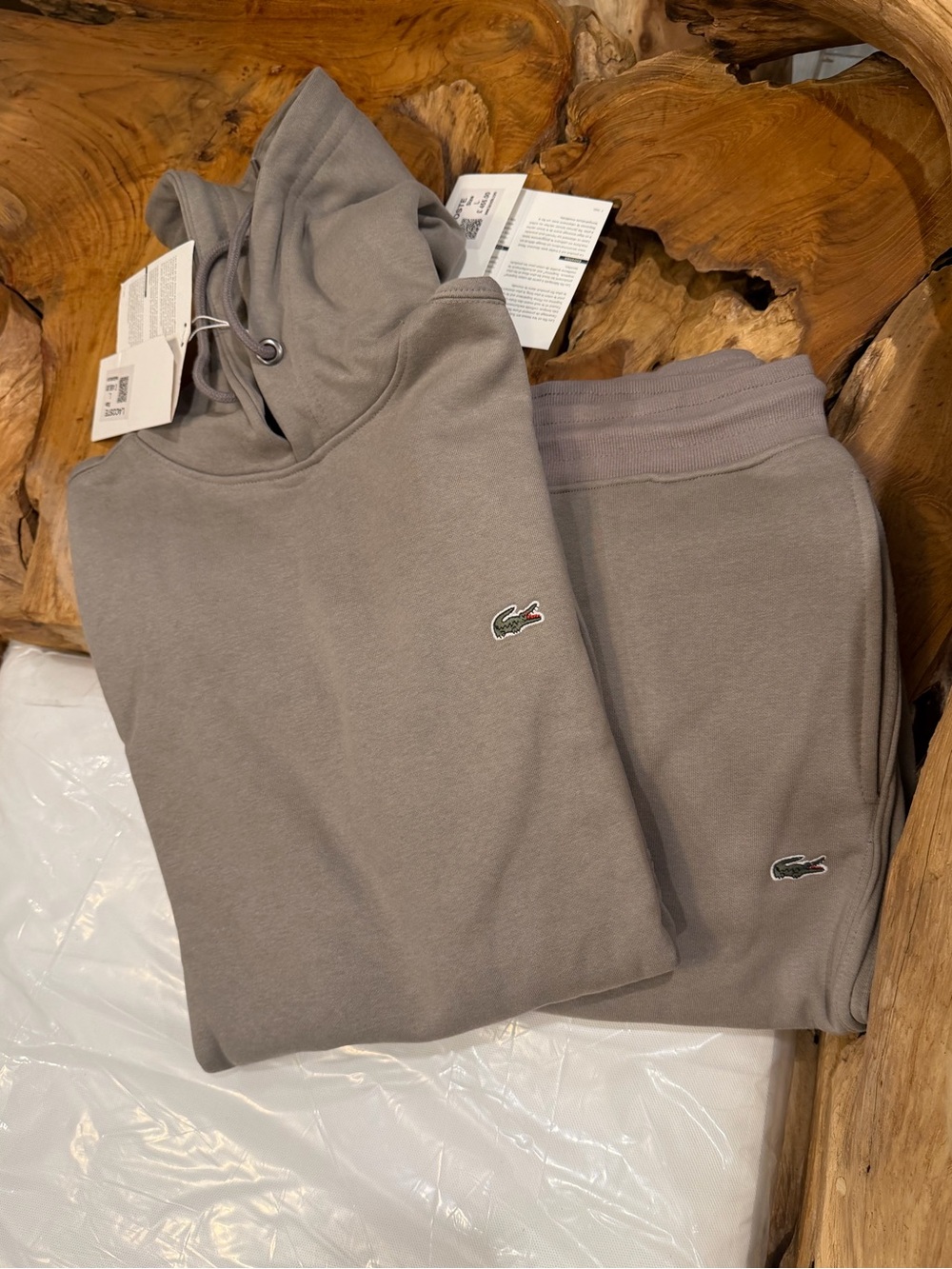 Lacoste Tan Hoodie and Joggers Set